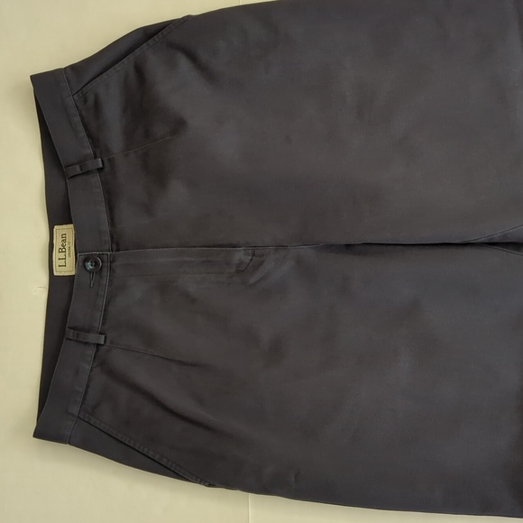 L.L. Bean Original Fit Cotton Twill Pants 14P Navy Blue - Picture 9 of 14